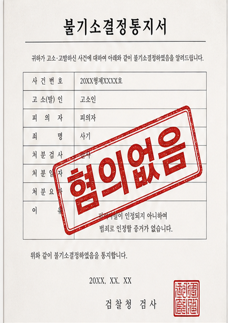 사기 고소 사례 결정문